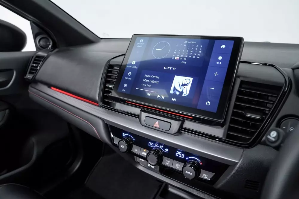honda-city-2026-6-a262 Bản cao cấp của Honda City 2026 dùng màn hình cảm ứng trung tâm 10 inch mới