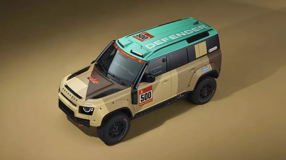 Land Rover Defender Dakar kết hợp màu vàng cát và xanh ngọc